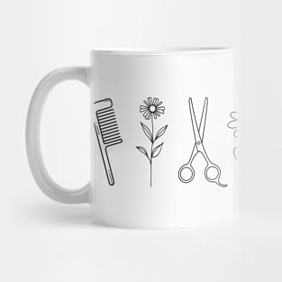 Funny Hair Stylist Art For Hairdresser, Hair Dresser, Hair Stylist Licensed Hairapist, Cosmetology Hair, Beautican Wildflower Mom, Cosmetologist Floral Mug